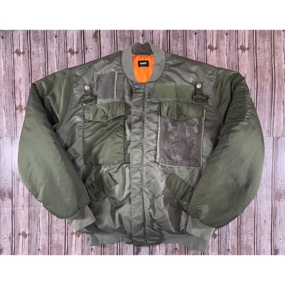 Hudson Jeans Echo Oversize Bomber Jacket Coat color Olive Size S mspr $425 - Picture 1 of 6